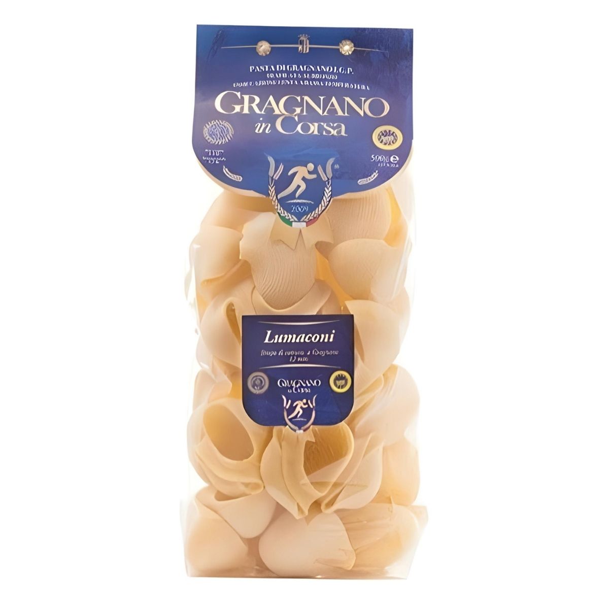 Lumaconi från Gragnano – In Corsa IGP – Extra stora pastasnäckor 500 g