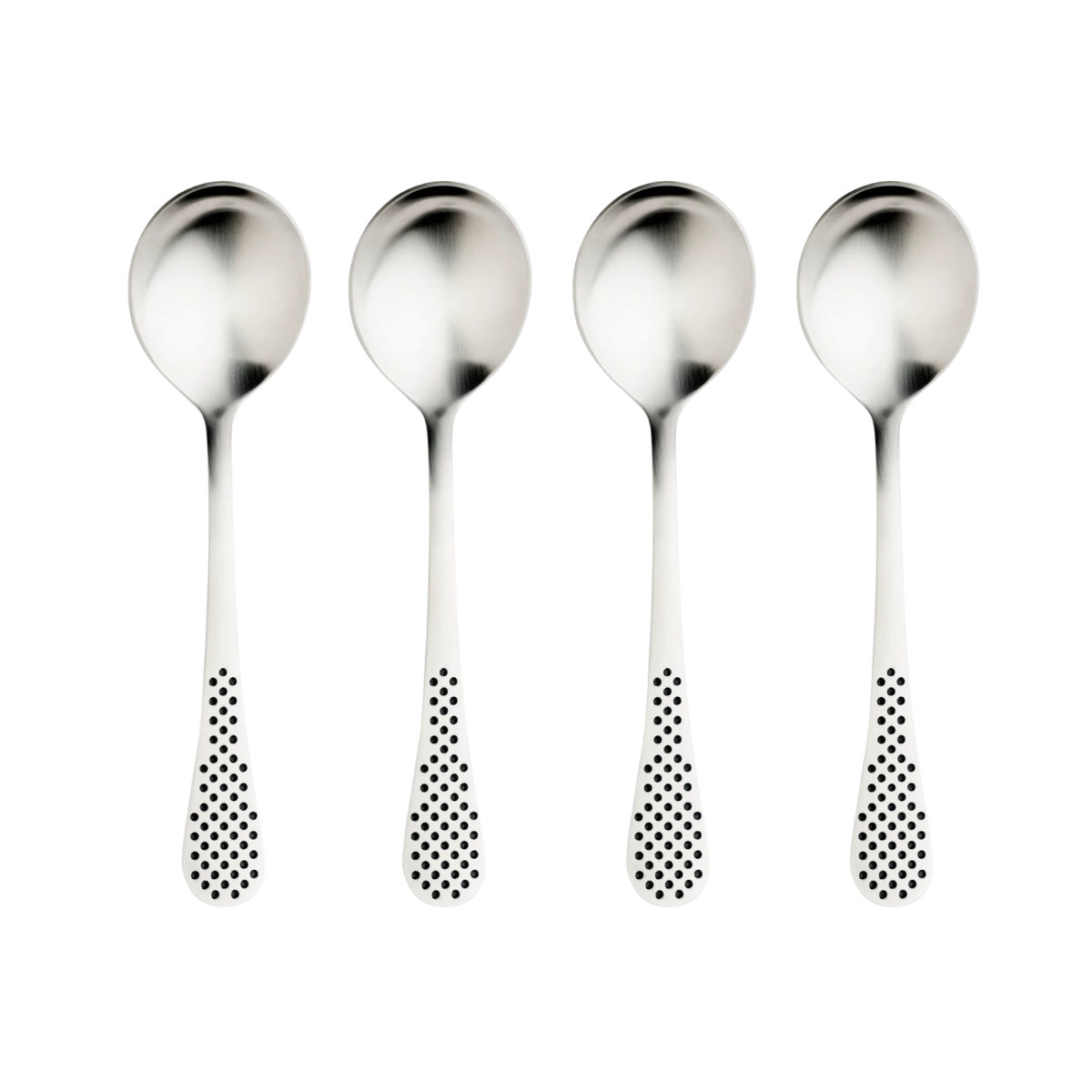 Soppsked 18,4 cm 4-pack från Global i rostfritt stål