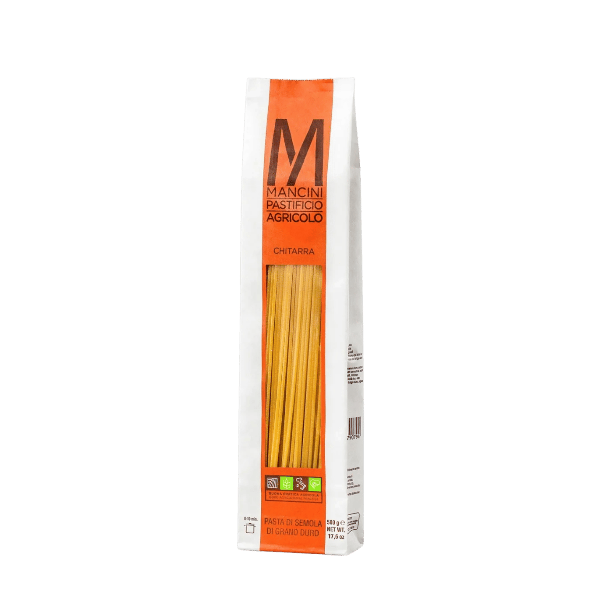 Spaghetti alla Chitarra - Mancini Pastificio Agricolo - Bronsvalsad pasta - 500 g