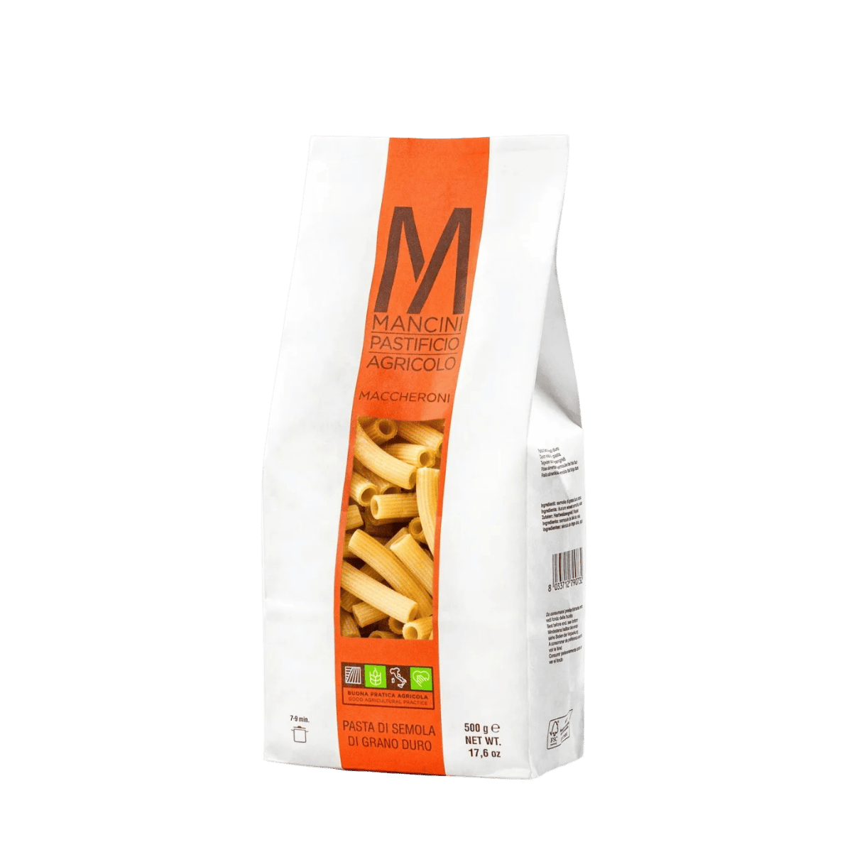 Maccheroni - Mancini Pastificio Agricolo - Bronsvalsad pasta - 500 g