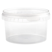 Plastburk med lock 480 ml för pizzadeg – 10-pack, transparent PP-burk för jäsning och matförvaring