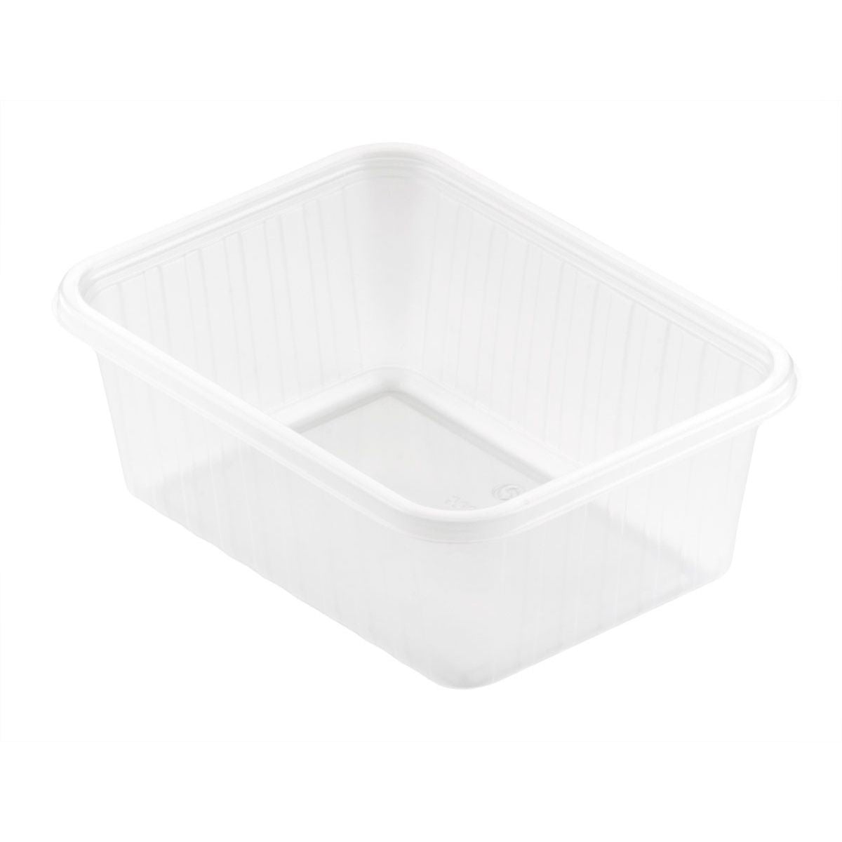 Duni Fixpack 500 ml plastburk med lock – 10-pack, transparenta stapelbara matburkar för mise en place och matlådor