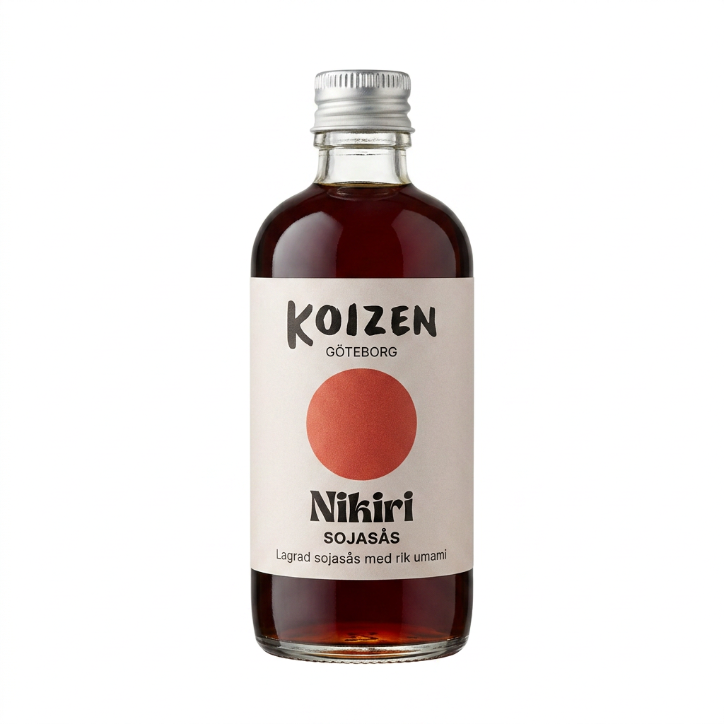 Koizen Nikiri lagrad sojasås, 100 ml – sushikockens penselsoja gjord i Göteborg