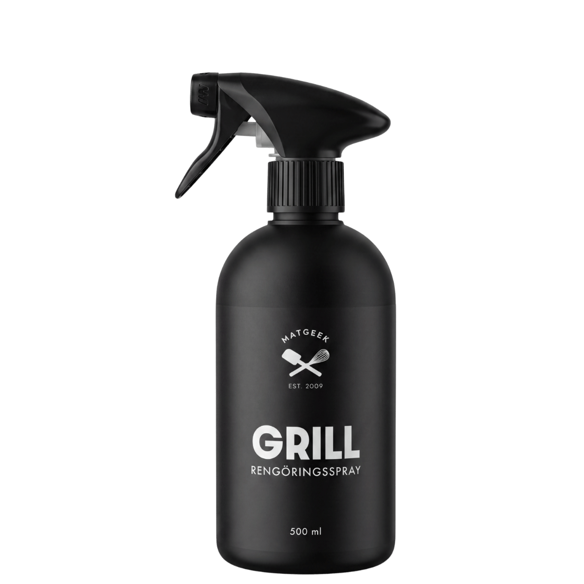 Matgeek högeffektiv grillrengöring 500 ml – alkalisk avfettning med kaliumhydroxid i sprayflaska för grill och ugn