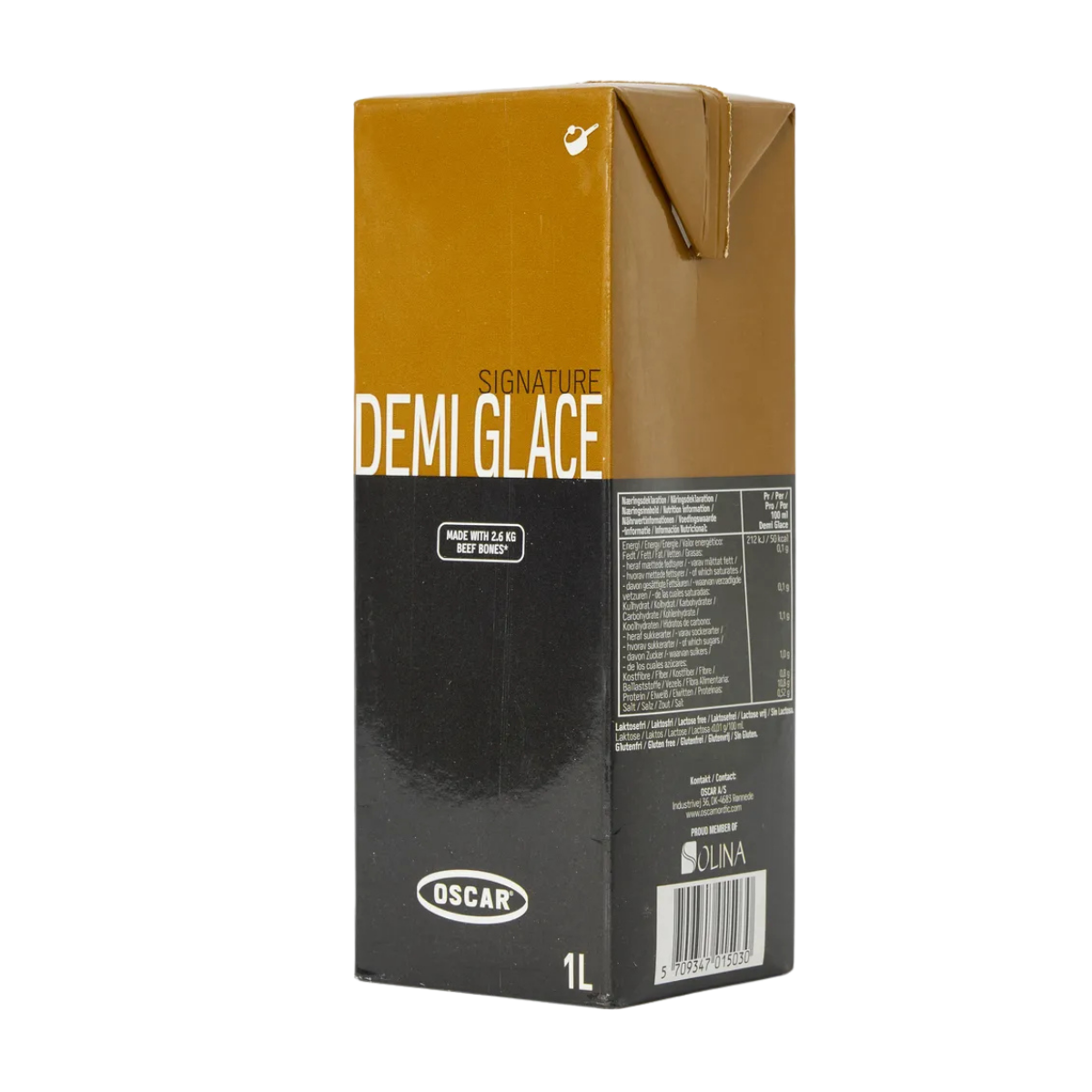 OSCAR Signature Demi Glace, 1 liter – naturligt reducerad oxfond kokad på 2,6 kg nötben