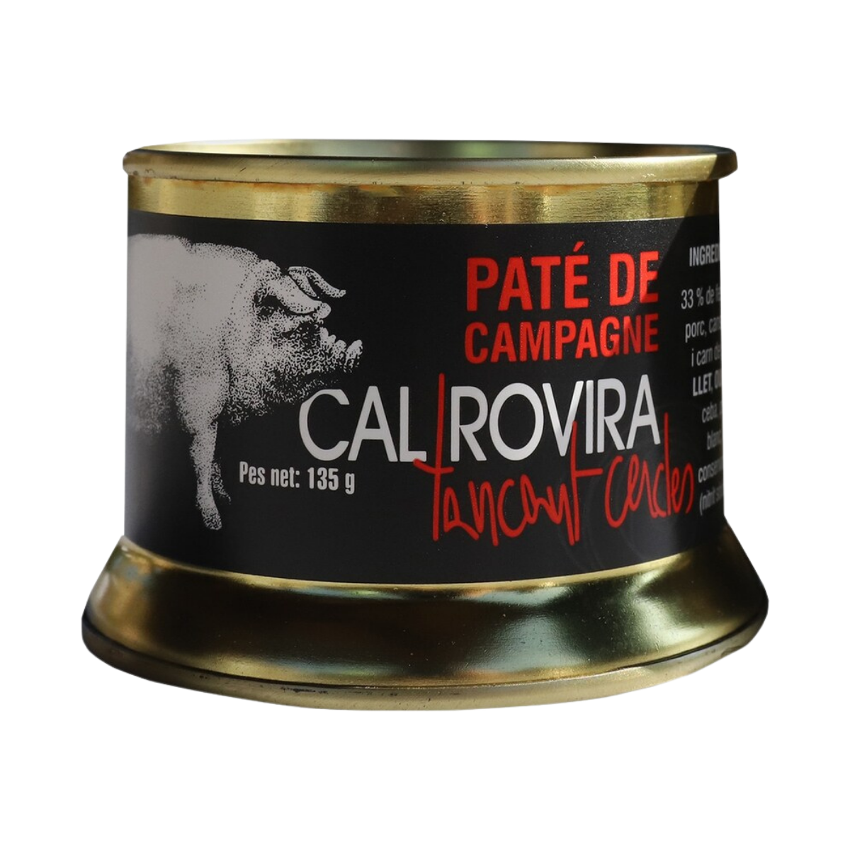 Cal Rovira paté de campagne, 135 g – rustik katalansk lantpaté från Sagàs, samma familj som Michelin-krogen Els Casals