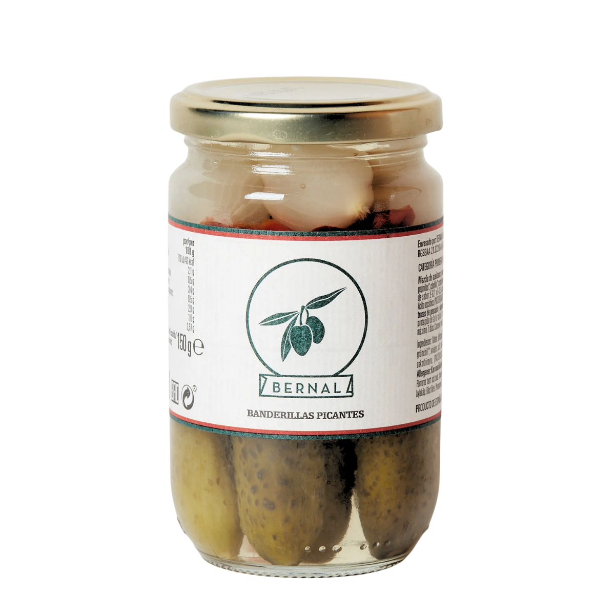 Bernal Banderillas Picantes – spanska picklade minispett med oliv, paprika och chili, 300 g