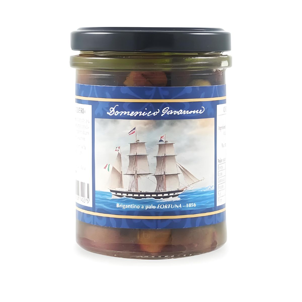 Taggiasca‑oliver (urkärnade) i olivolja – en mild, fruktig och välbalanserad olivdelikatess från Ligurien. 180 g.