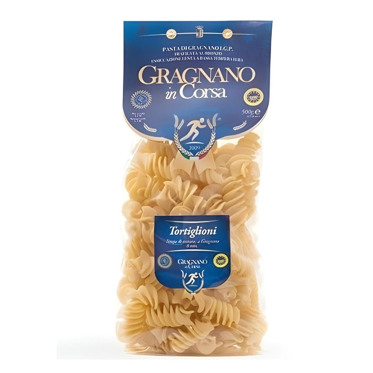 Tortigiloni från Gragnano – In Corsa IGP – Bronsvalsad pasta 500 g