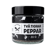 Två Tigrar hel svartpeppar 35 g – blandning av Kandy och Vinh Linh